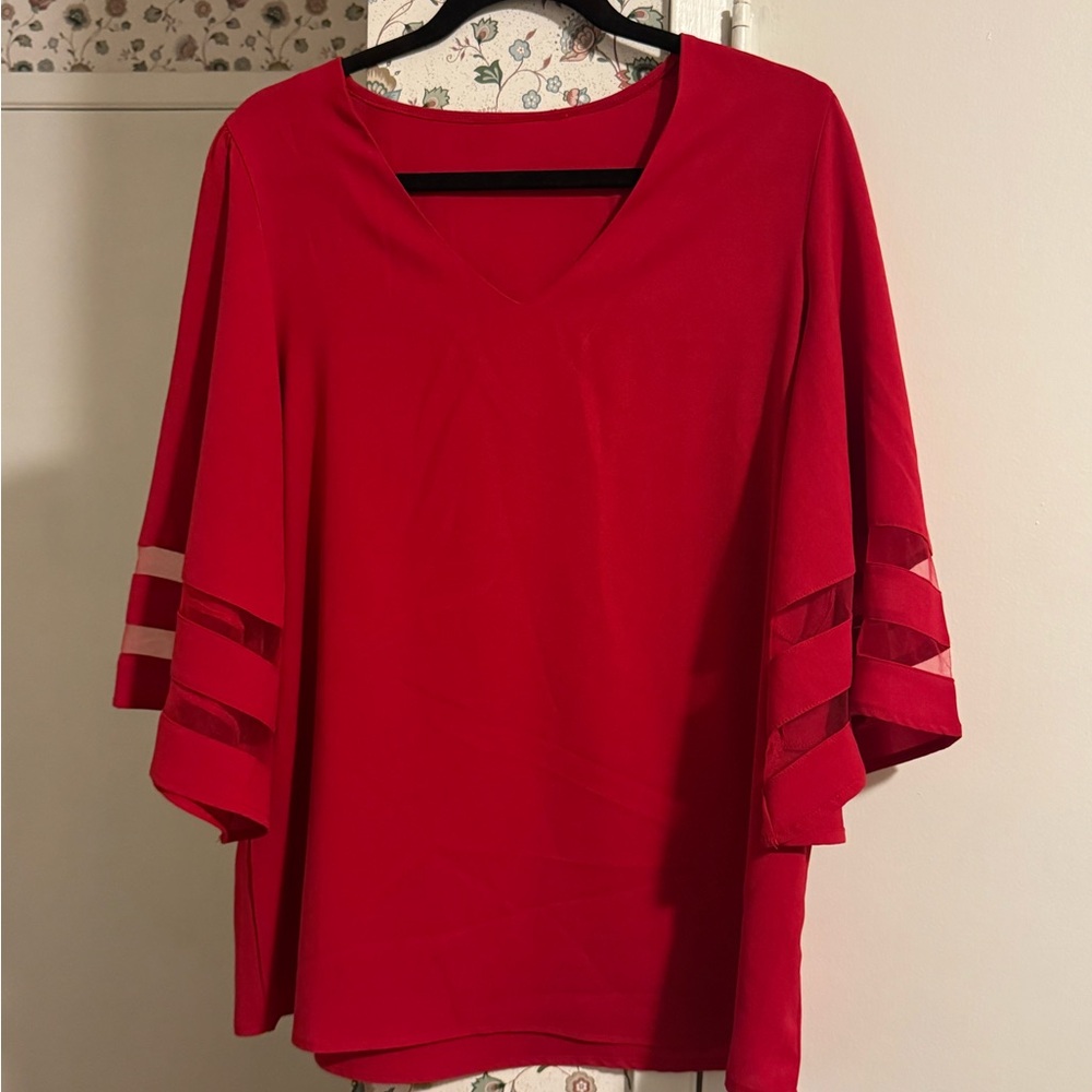 Elegant Red Women's Top